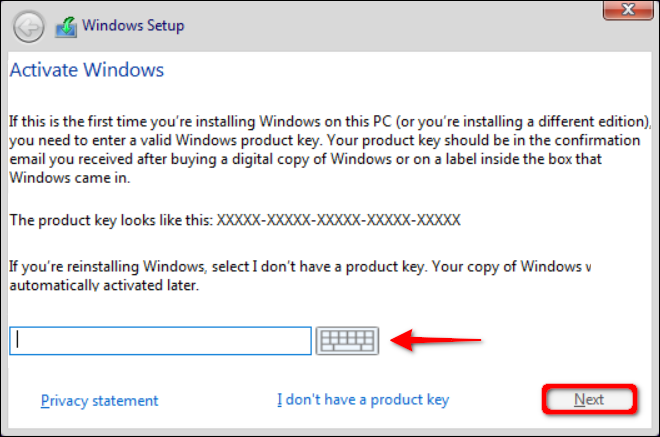 Activate Windows with Product Key