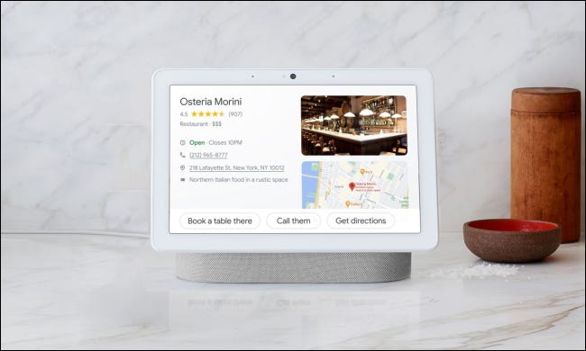 Google Nest Hub Max on counter