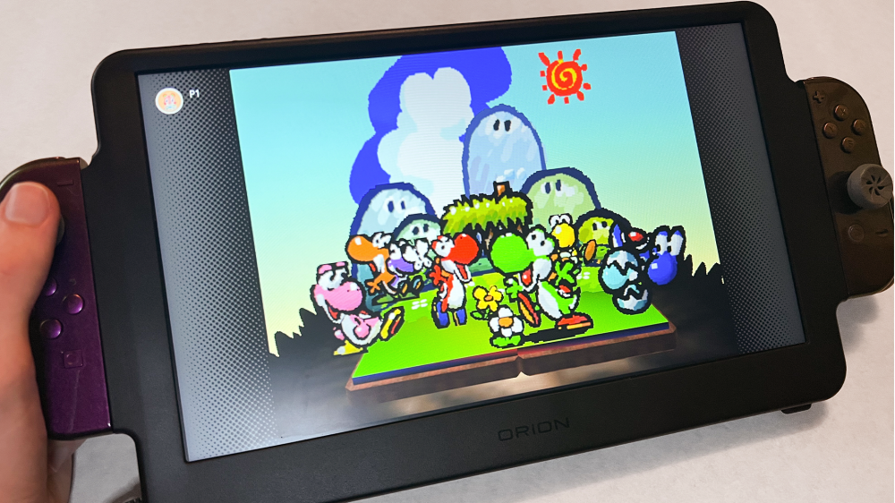 Playing 'Yoshi's Story' on the Up-Switch Orion