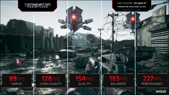 AMD FSR quality comparison in Terminator Resistance game